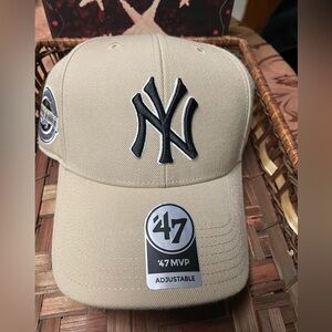 '47 Yankees Tan Cap with Black & White Patch
